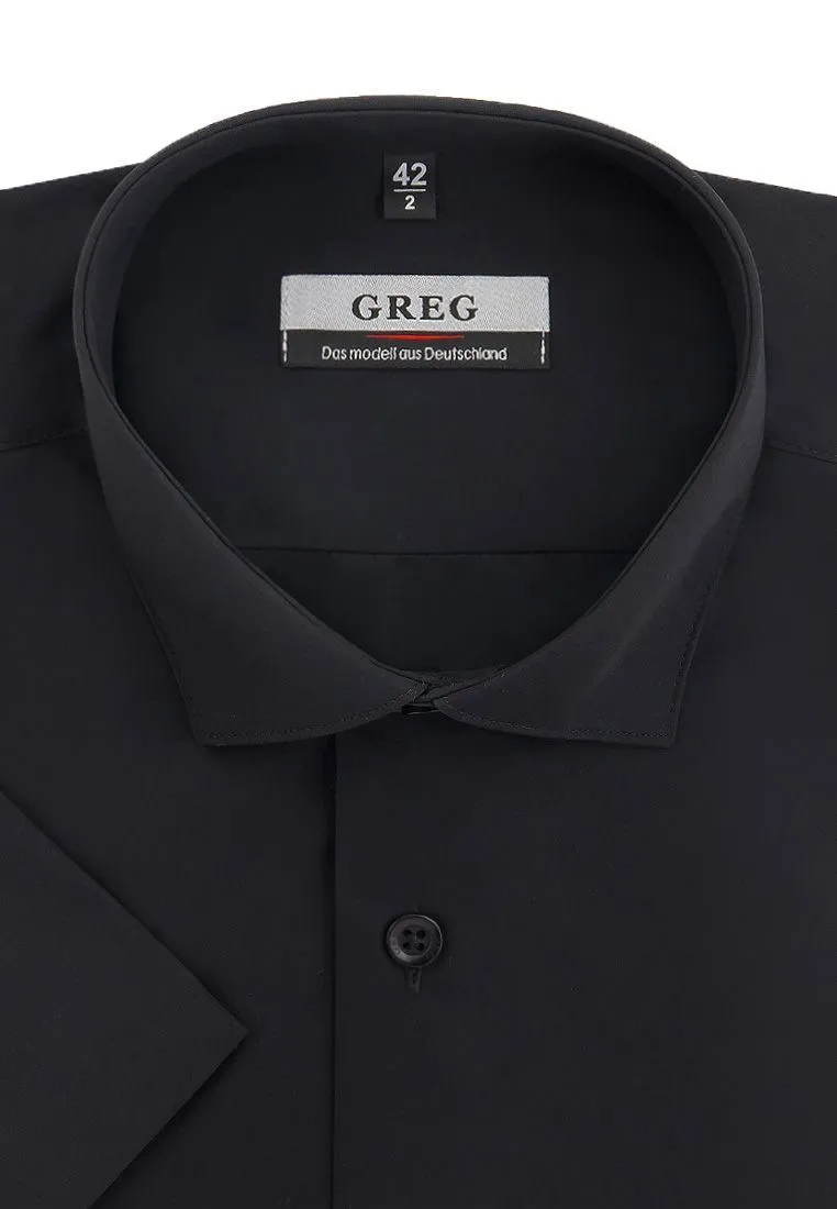 Сорочка мужская короткий рукав GREG 340/109/BLK/Z