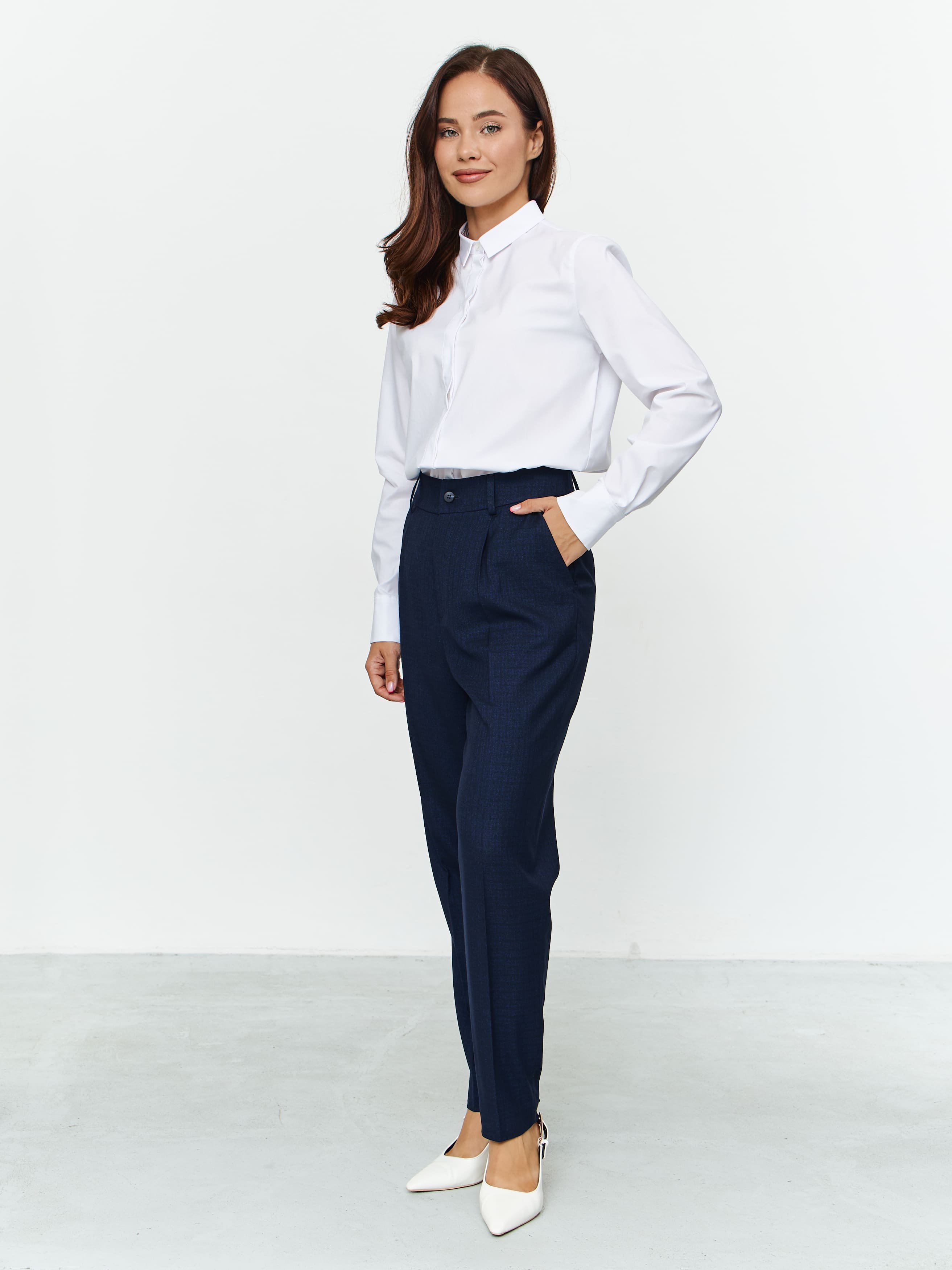 Блузка женская дл. рук. T-lab TL-B-003B-S-белый