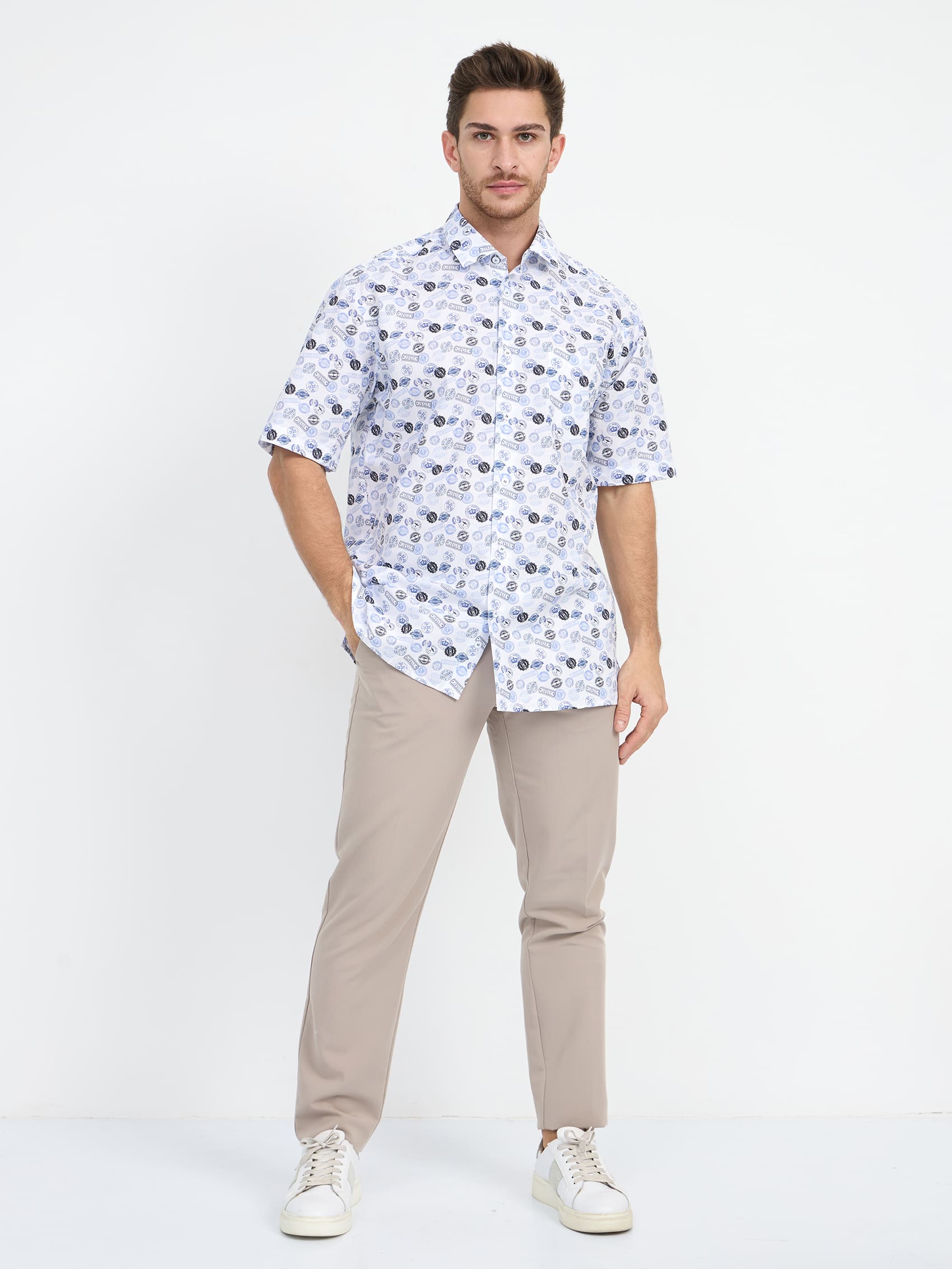 Сорочка мужская короткий рукав GREG 123/207/0300/С/1p