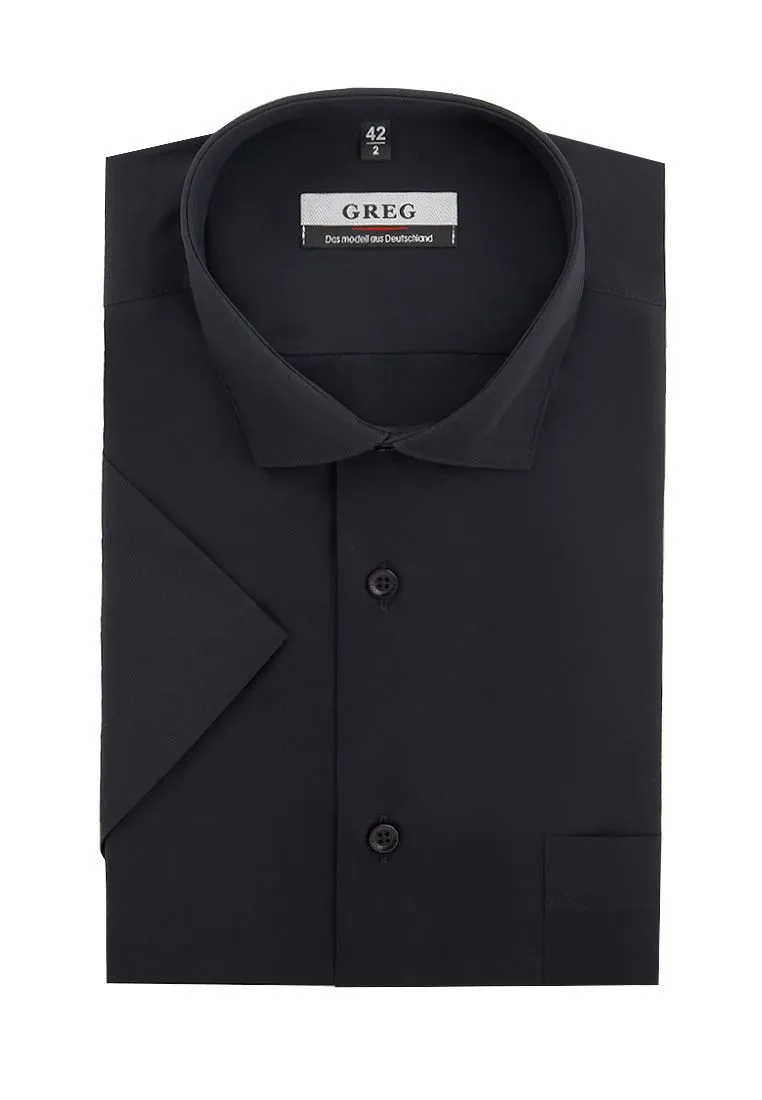 Сорочка мужская короткий рукав GREG 340/109/BLK/Z