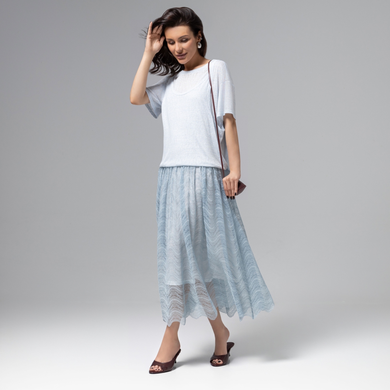 Ст.цена 3490р. Платье комбинированное с кружевом, Доведу до мечты