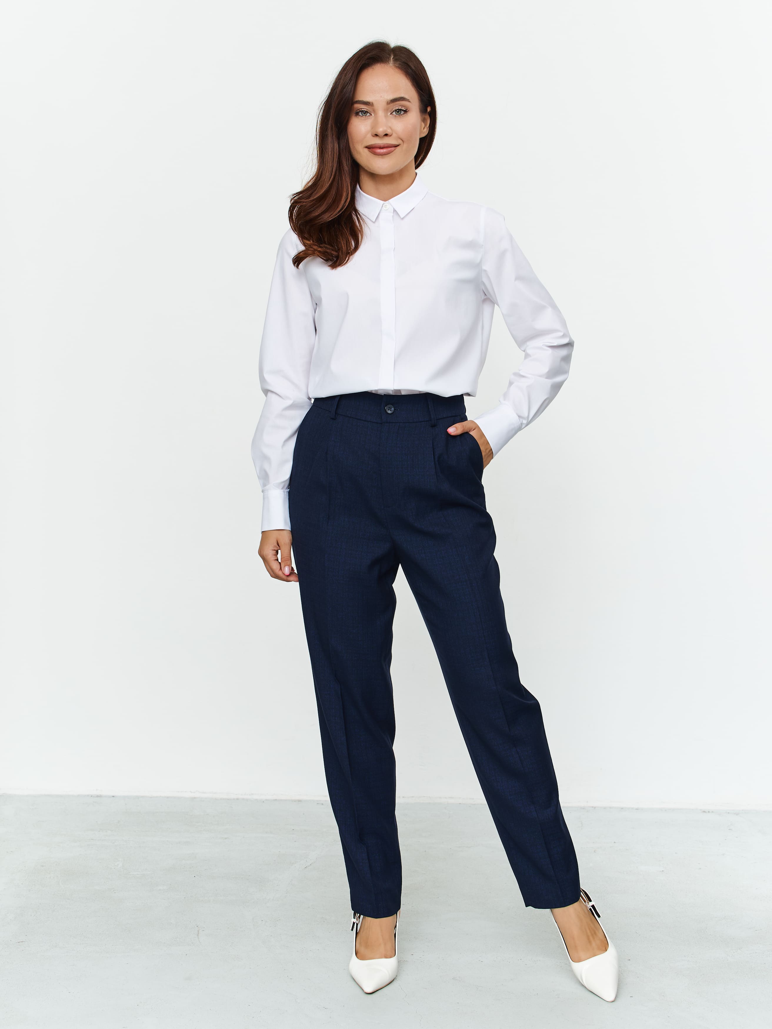 Блузка женская дл. рук. T-lab TL-B-003B-S-белый