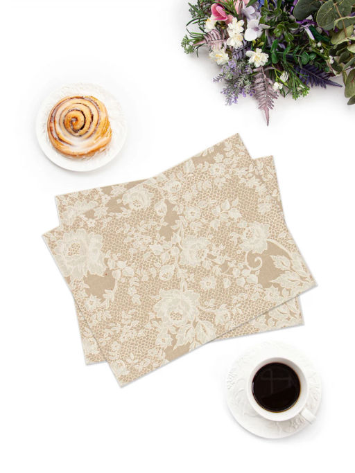 Бельгийское кружево Беж Комплект салфеток 2шт 35х45 см Н/Р 2105251