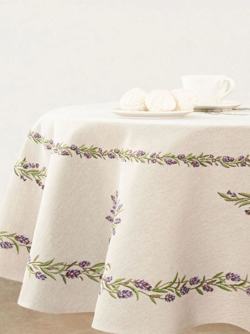 Лавандовые веточки Скатерть круг д160 см 2107940