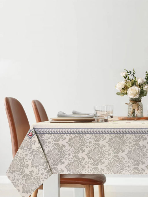 Розы Дамаск бежевый фон Скатерть 160х250 см 2102779