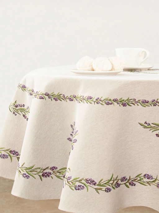 Лавандовые веточки Скатерть круг д160 см 2107940