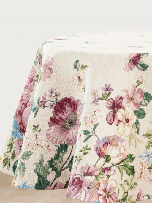 Турин сиреневый Скатерть овал 140х220 см 2108164