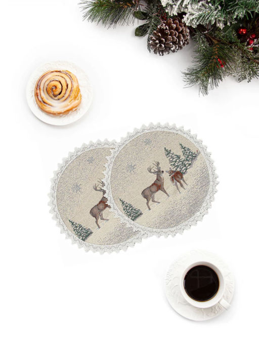 Бэмби Комплект салфеток 2шт круг д27 см 2105253