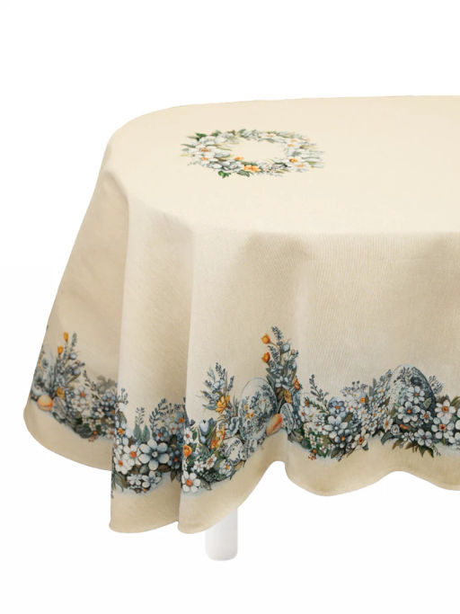 Пасха Гжель Скатерть круг д160 см 2517834 New