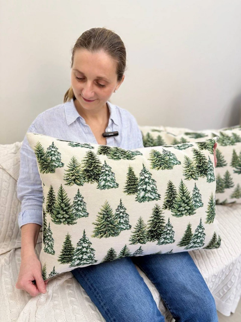 Ели заснеженные Наволочка 50х70 см 2520418 односторонняя New