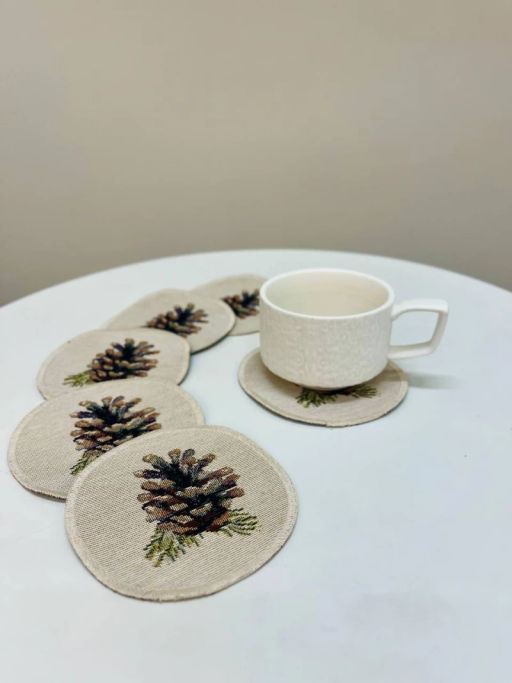 Еловый венок Шишка Комплект салфеток 6шт д11 см БТ б/л 2520591