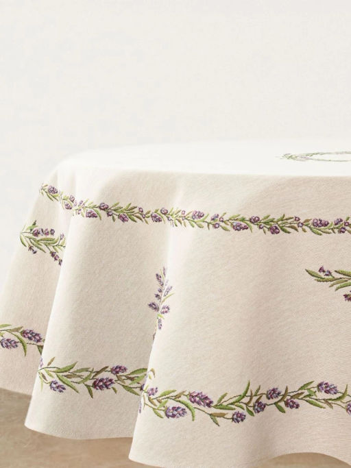 Лавандовые веточки Скатерть круг д160 см 2107940