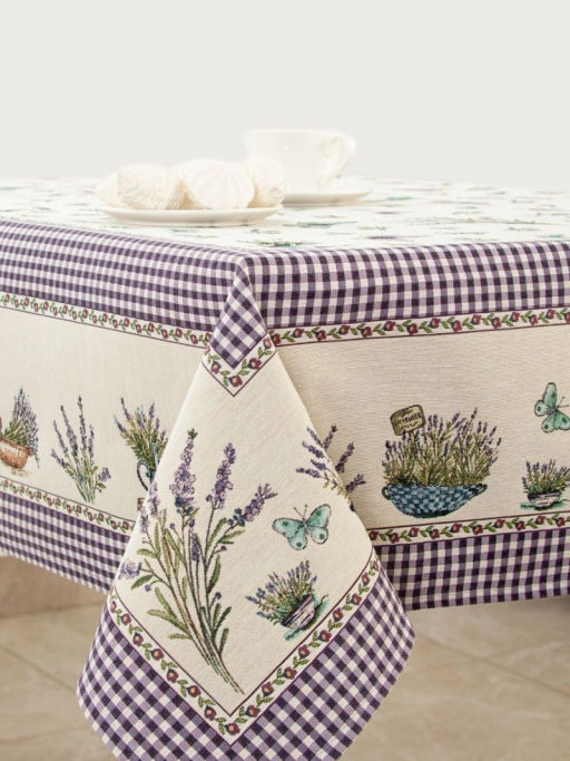 Лаванда бабочки Скатерть 140х180 см 2107419