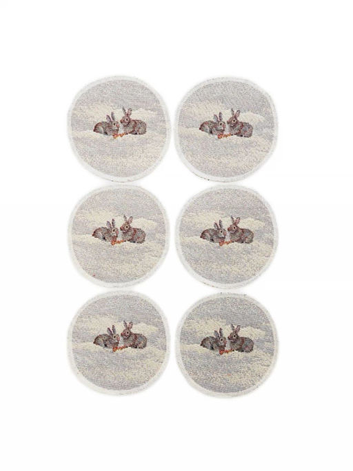 Пушистые проказники Комплект салфеток 6шт д11 см БТ серебро 2413317