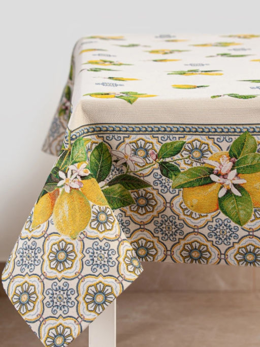 Изразцы лимоны Скатерть 140х180 см 2102479