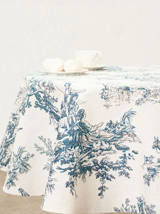 Туаль Леди Голубой Скатерть круг д160 см н/р 2107073