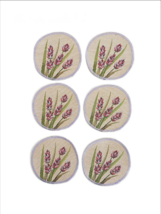 Лавандовые веточки Комплект салфеток 6шт д11 см БТ б/л 2413575