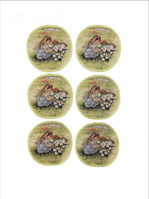 Весенний парк Девочки Комплект салфеток 6шт д11 см БТ б/л 2413301