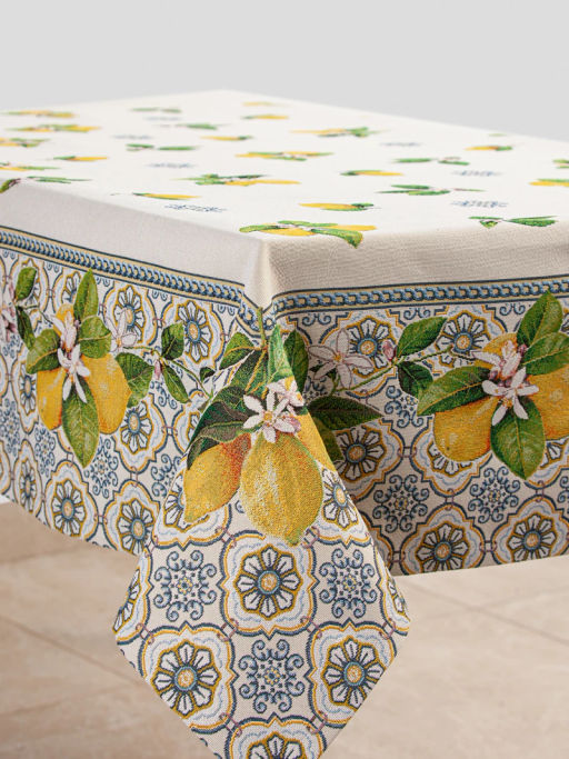 Изразцы лимоны Скатерть 140х180 см 2102479