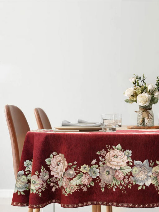 ЗС Бордо Скатерть Бабочка овал 155х210 см 2104063 подгиб