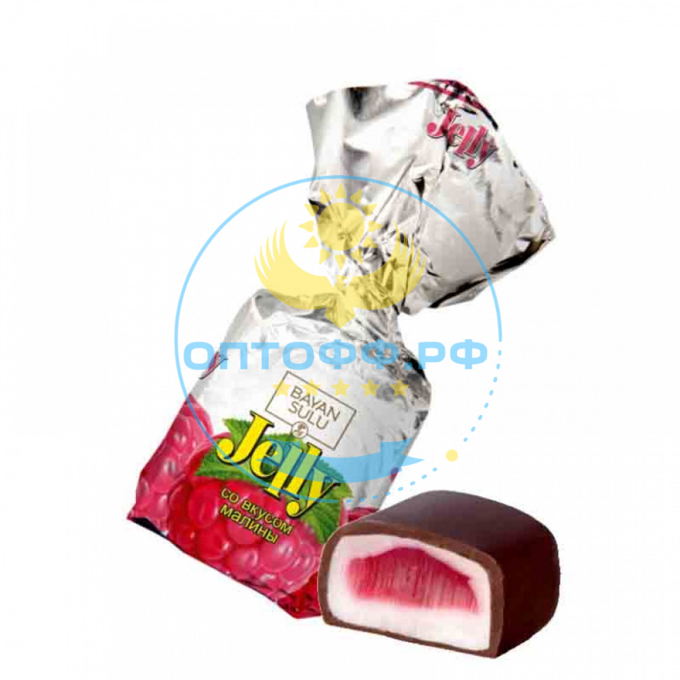 Баян Сулу Конфеты Jelly со вкусом малины 1кг (кор*5)