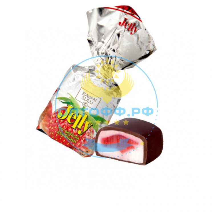 Баян Сулу Конфеты Jelly со вкусом клубники 1кг (кор*5)