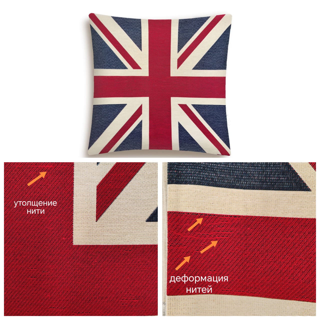 Outlet Англия винтаж Флаг Наволочка 45х45 см 2519766