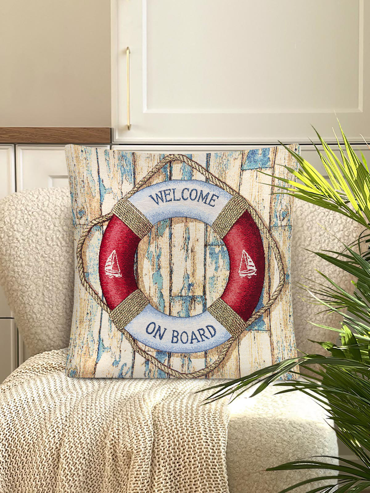 Морской клуб Круг Наволочка 44х44 см 2108337