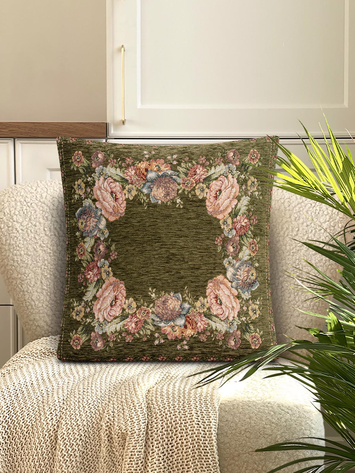 ЗС Зеленая Наволочка Квадрат 45х45 см ХАКИ 2109195