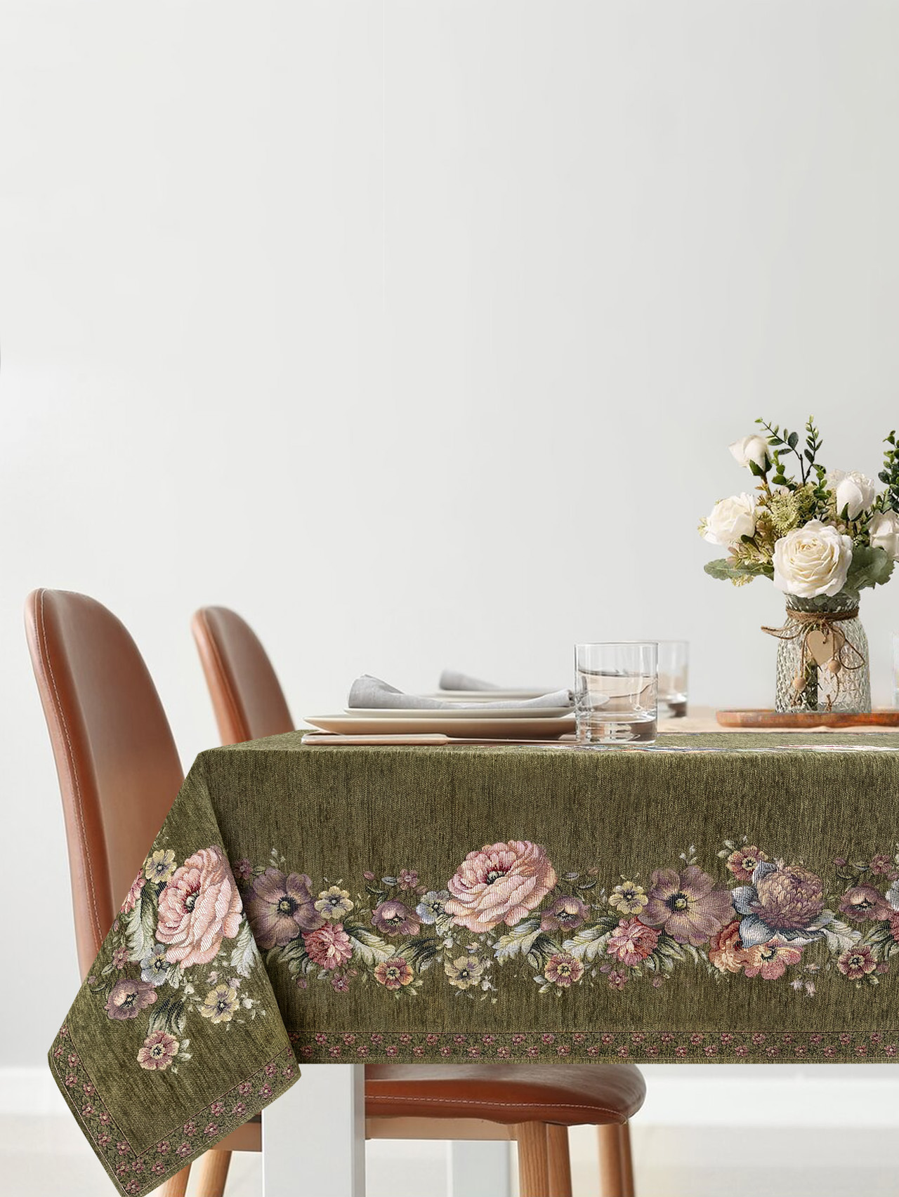 ЗС Зеленая Покрывало Скатерть прямоугольная 155х220 см 2107716