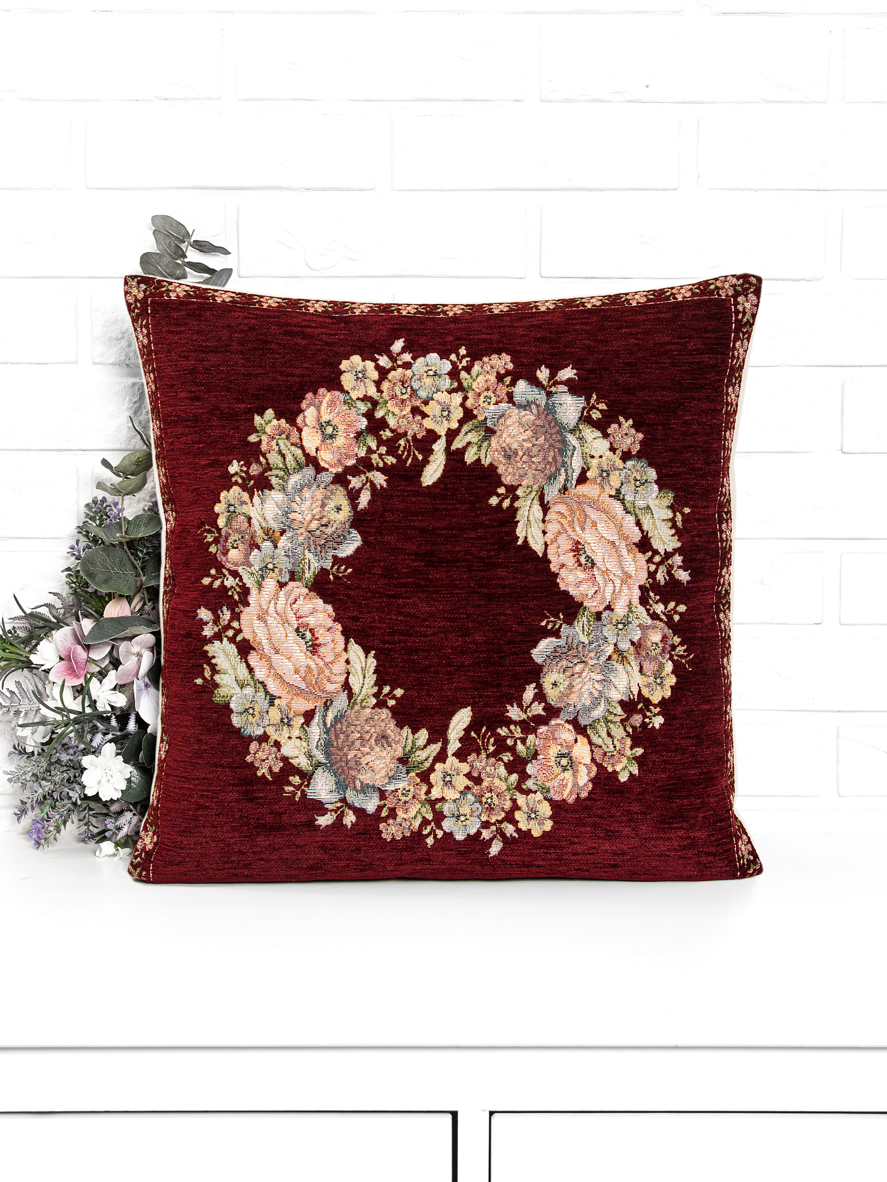 ЗС Бордо Наволочка Веночек/бордо 45х45 см 2115910