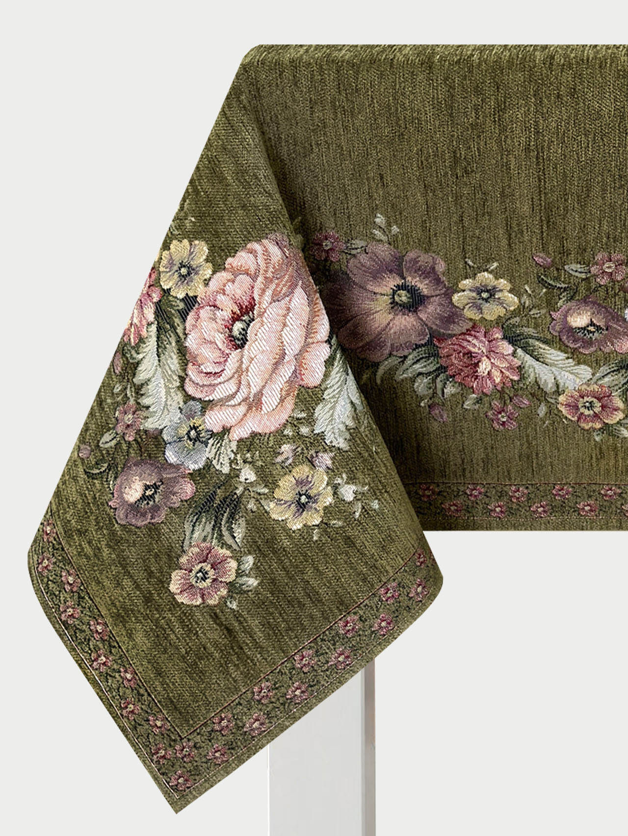 ЗС Зеленая Покрывало Скатерть прямоугольная 155х220 см 2107716