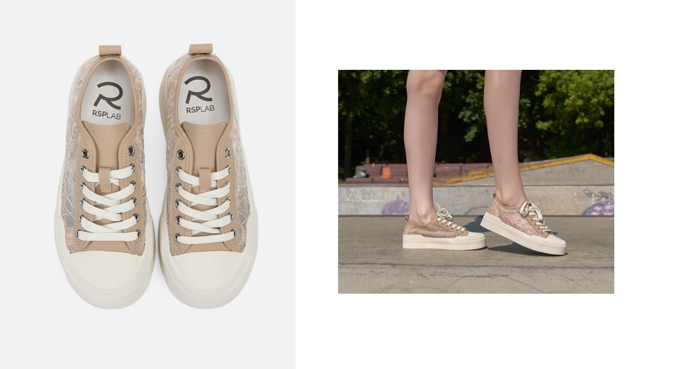 Кеды жен беж ЭКО кож-сетка кружево 2190 ру с 36 по 40