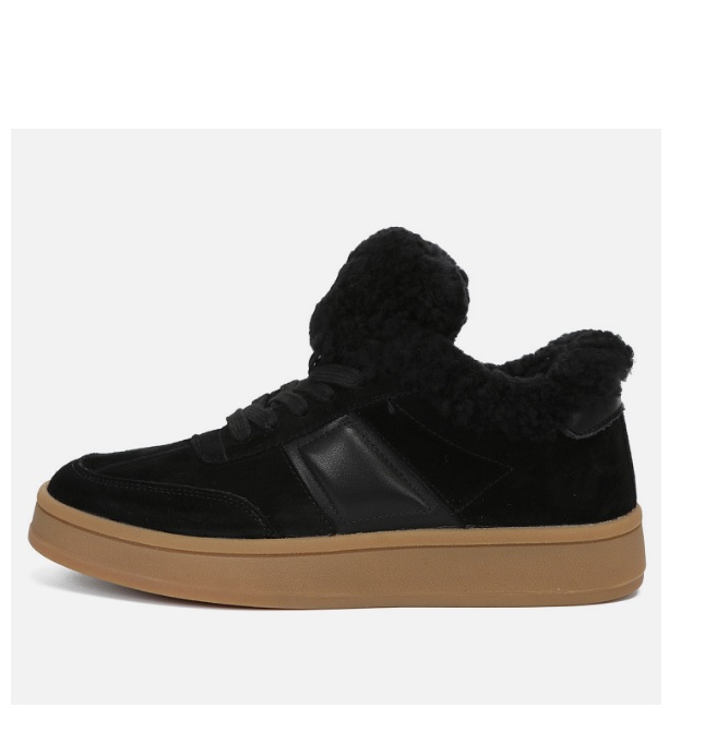 Кеды жен черн замш 3590 ру с 36 по 40 ЗИМА на нат шерсти