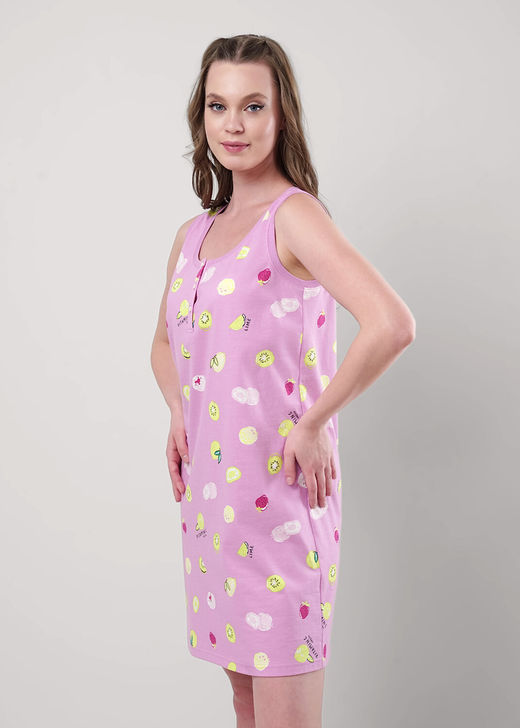 ст. цена1090руб.! CLEVER Сорочка LS25-1158т.розовый/св.зелёный