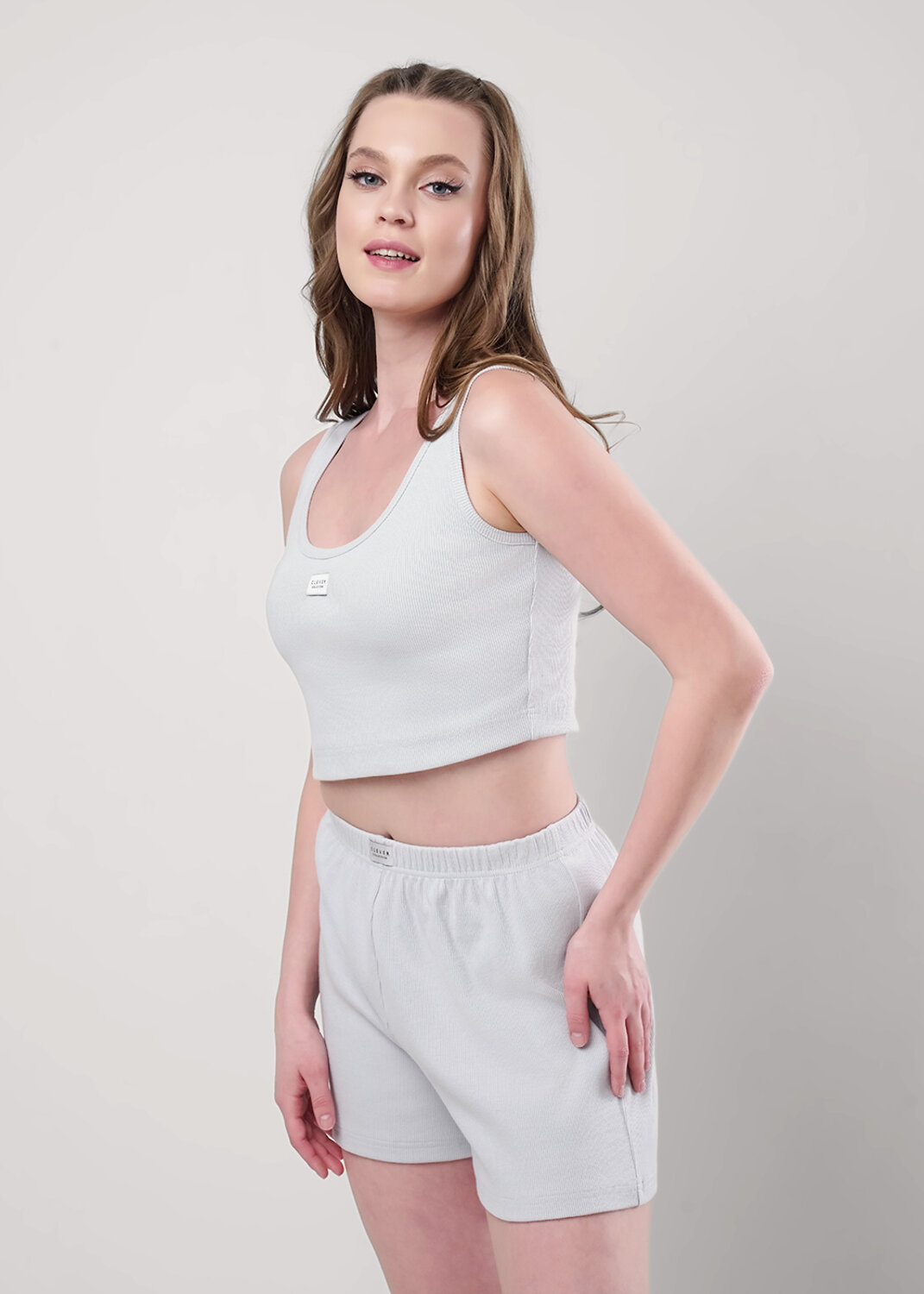 ст. цена990руб.! CLEVER Пижама LSET25-1158св.серый