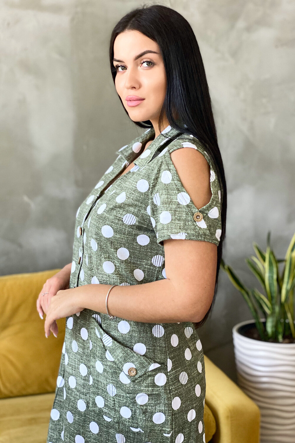 ст. цена738руб.! Натали Платье 7270хаки