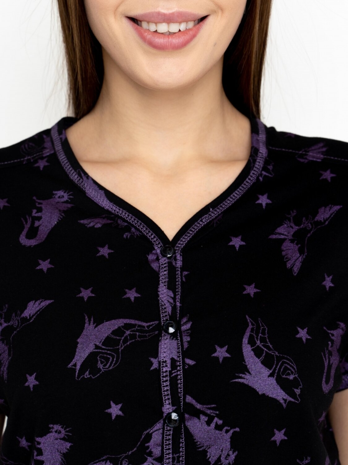 ст. цена650руб.! Binita Туника 824/1-1черно-сиреневый