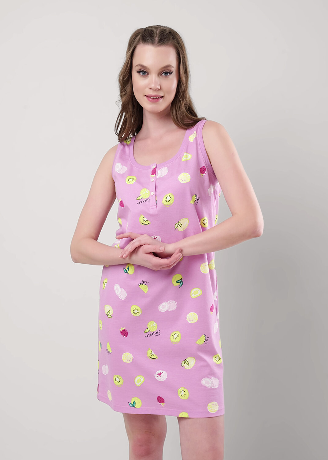 ст. цена1090руб.! CLEVER Сорочка LS25-1158т.розовый/св.зелёный