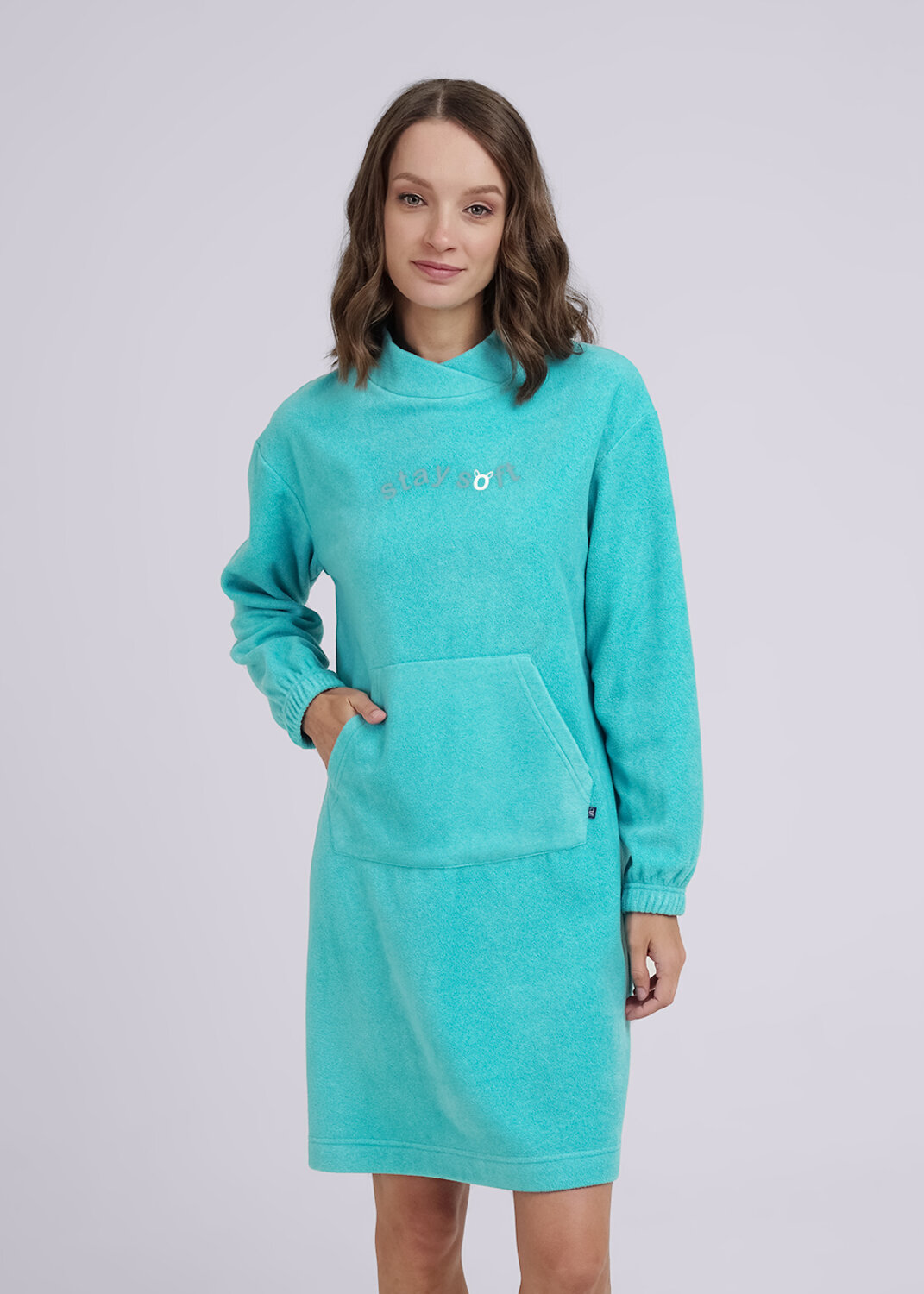 ст. цена850руб.! CLEVER Платье LDR14-968голубой/бирюзовый