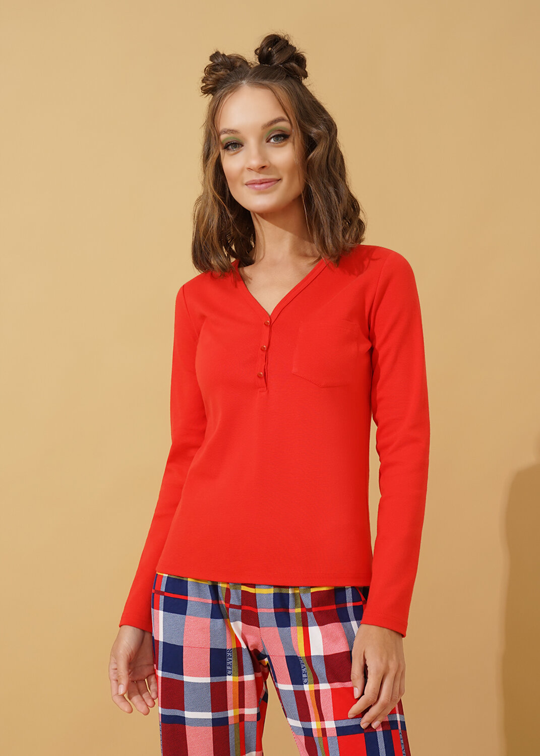 ст. цена1360руб.! CLEVER Джемпер LF13-1065красный