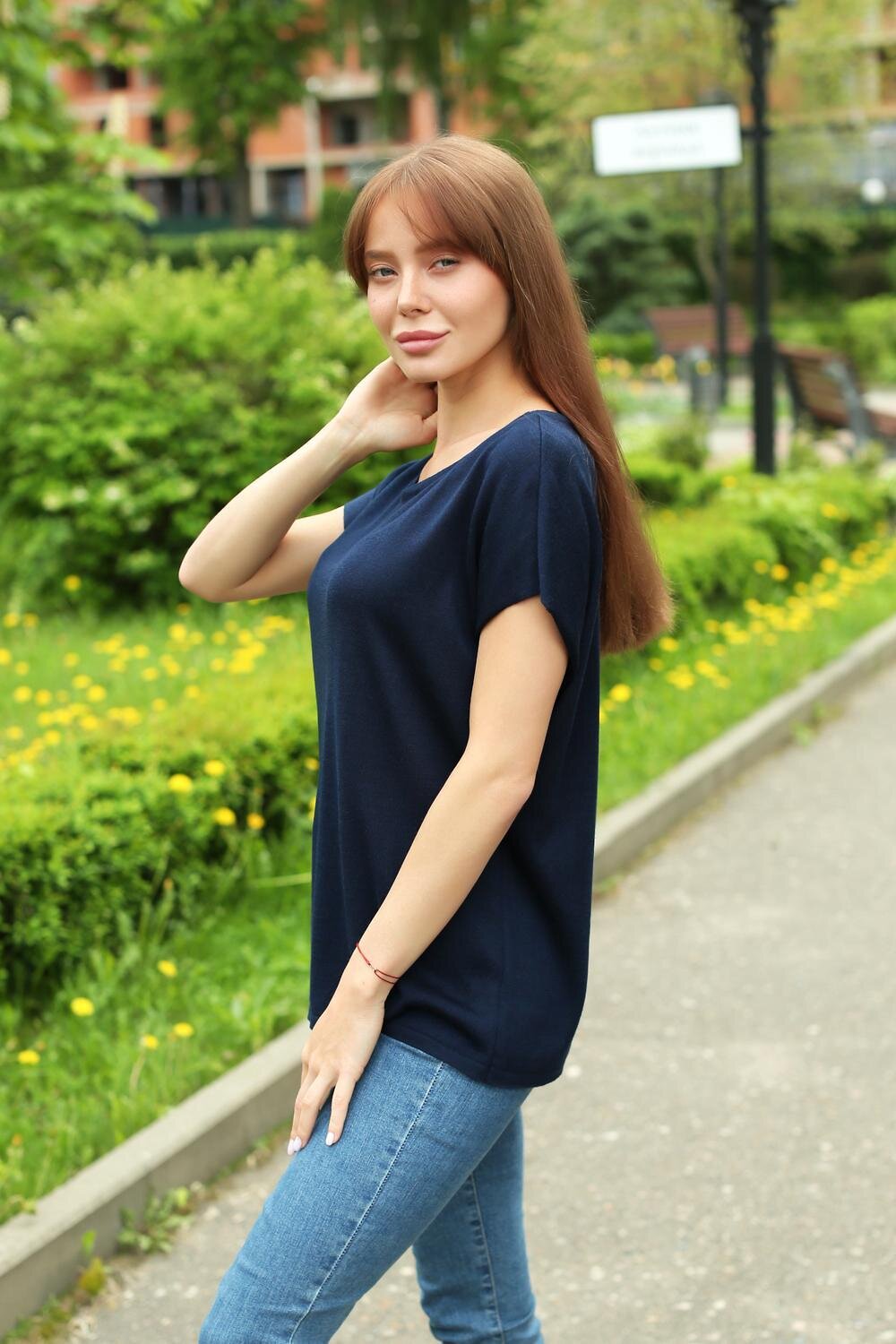 ст. цена850руб.! Lika Dress Джемпер 6003Темно-синий