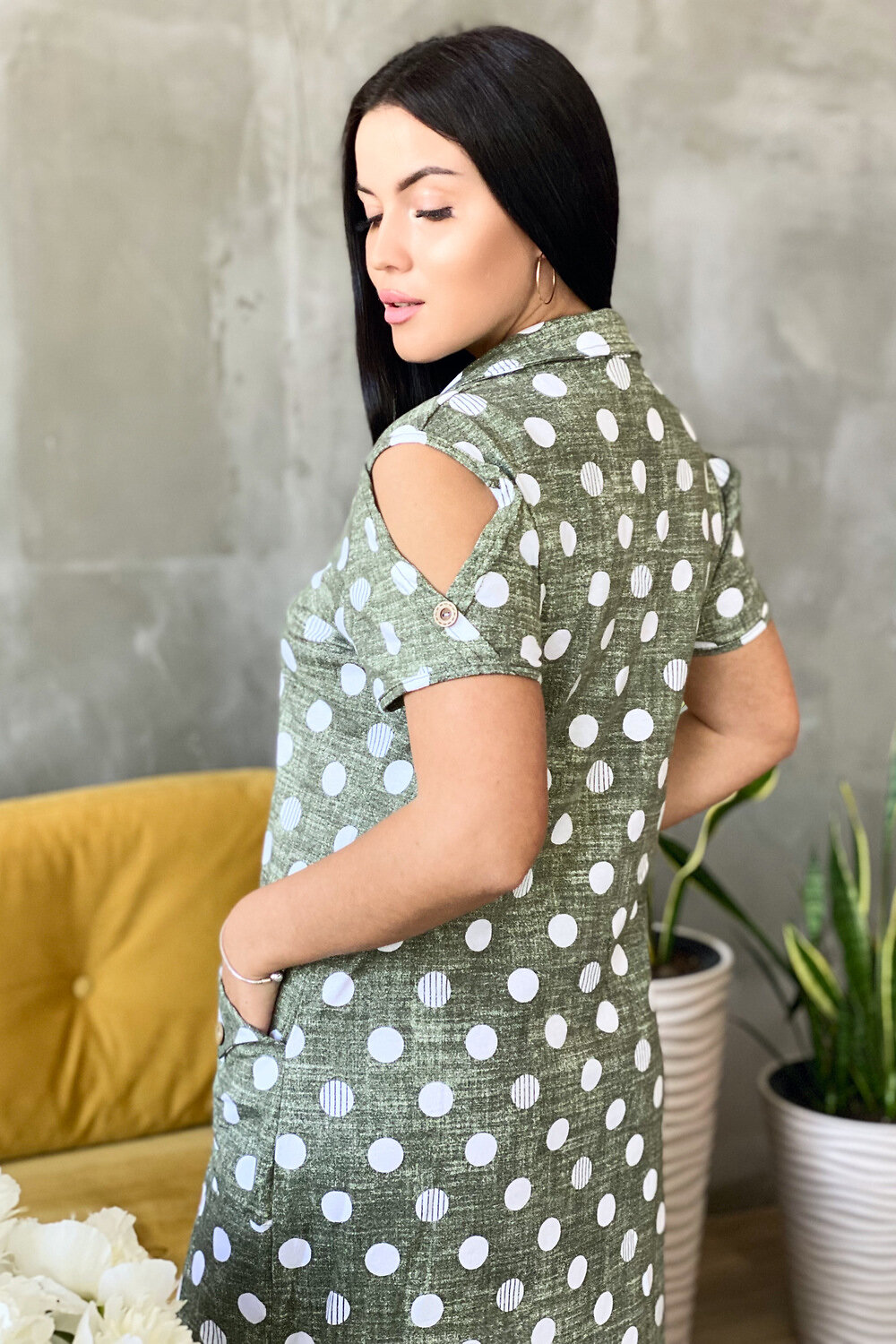 ст. цена738руб.! Натали Платье 7270хаки