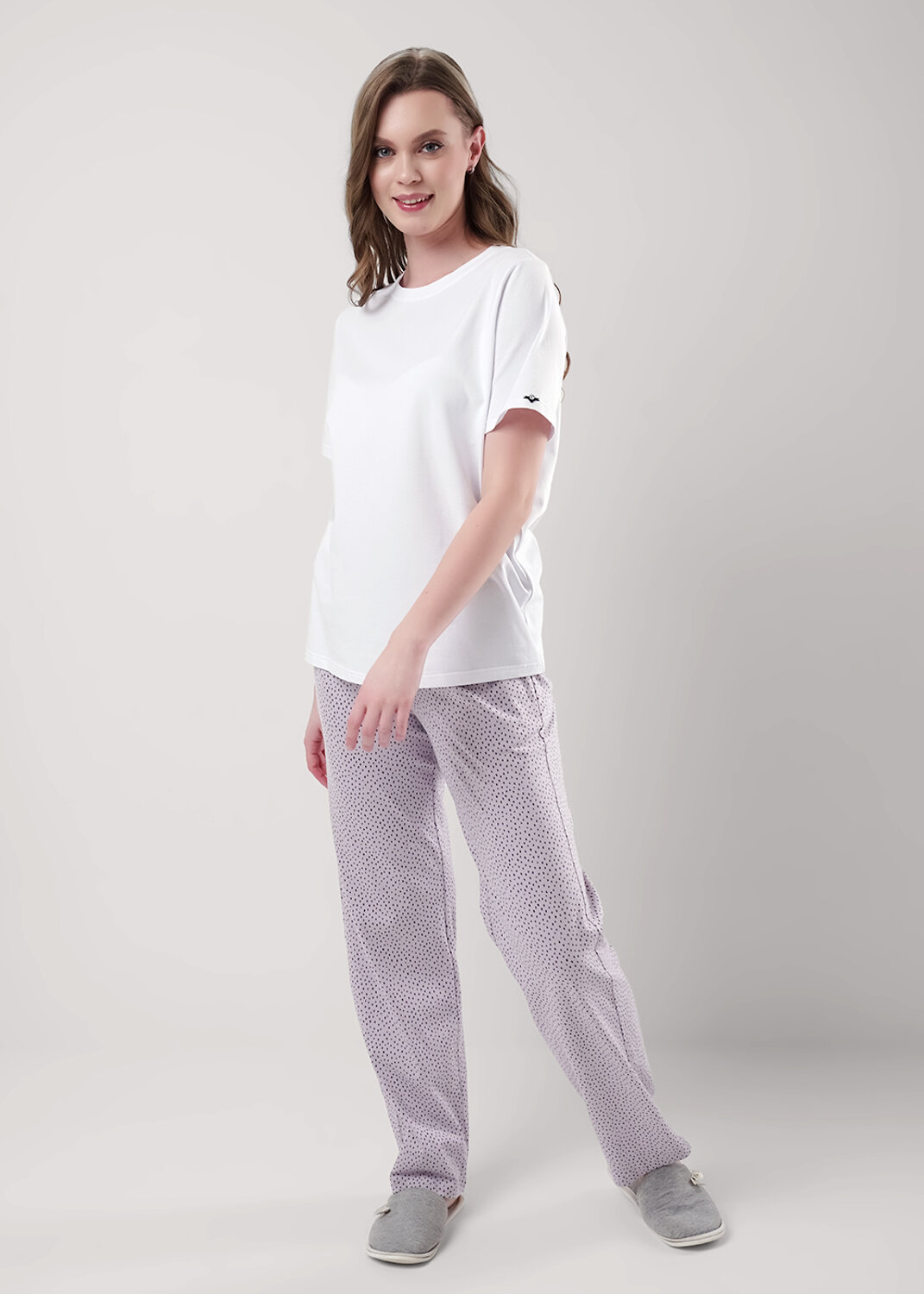 ст. цена1090руб.! CLEVER Брюки LTR25-968св.сиреневый/фиолетовый