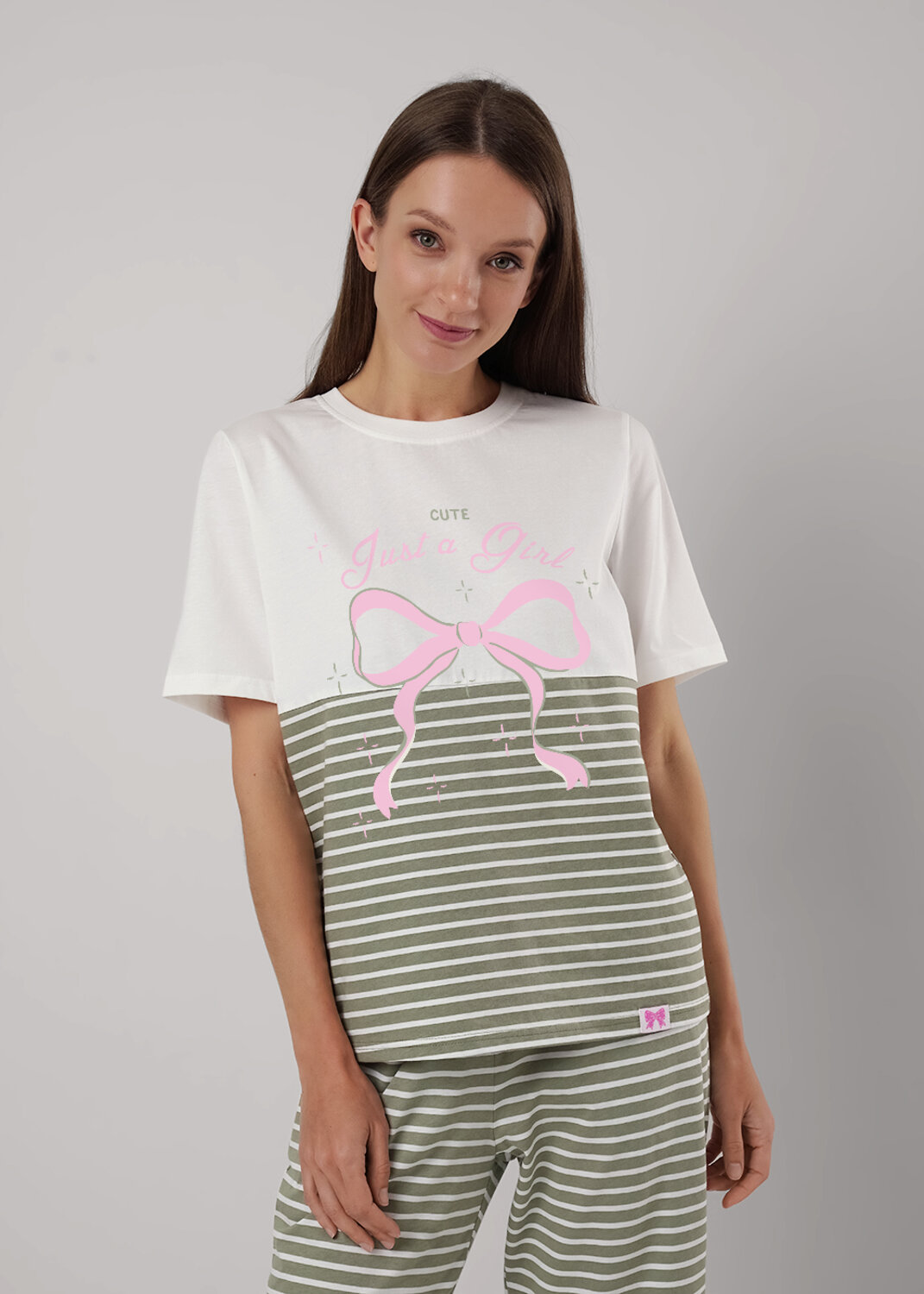 ст. цена1750руб.! CLEVER Пижама LP25-1153/1молочный/хаки