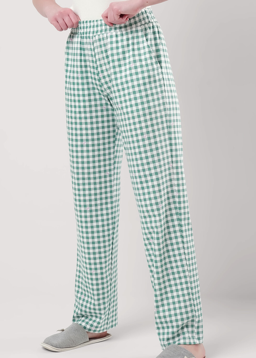 ст. цена1090руб.! CLEVER Брюки LTR25-968молочный/св.зелёный