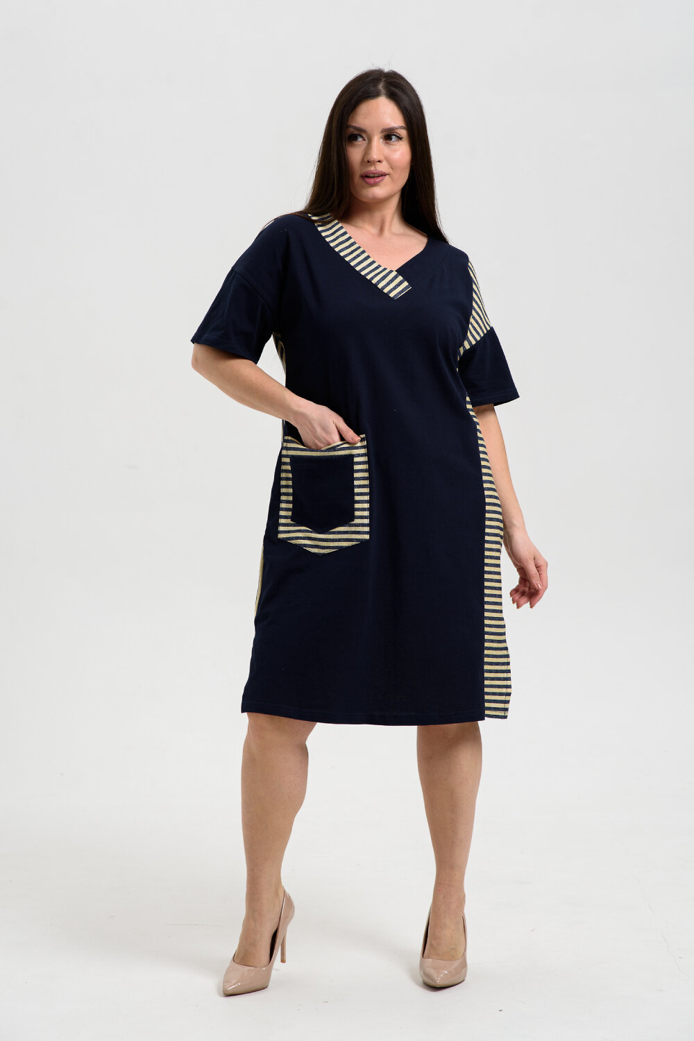 ст. цена1074руб.! Натали Платье 8479узкая полоса