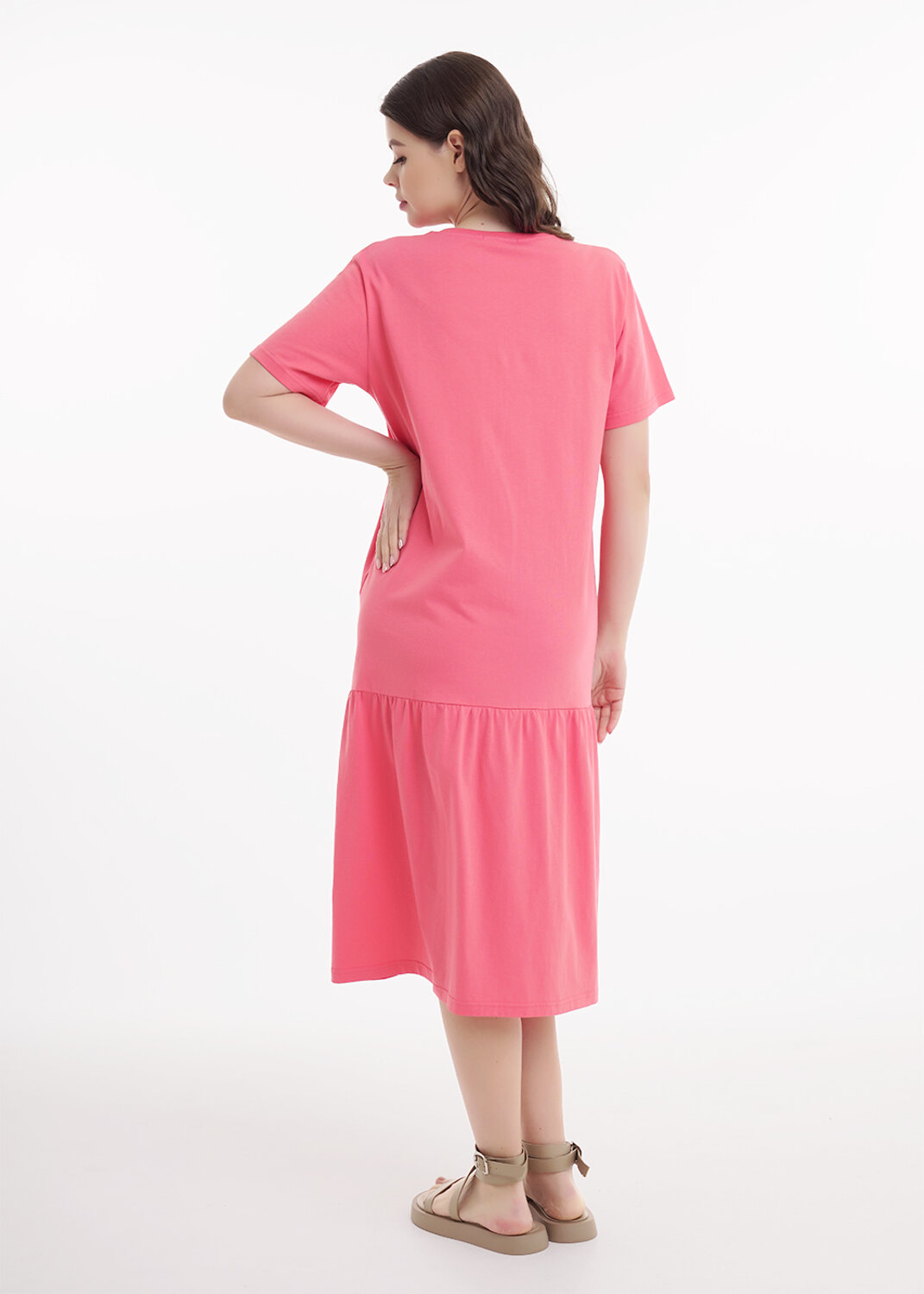 ст. цена1090руб.! CLEVER Платье LDR25-1168св.красный