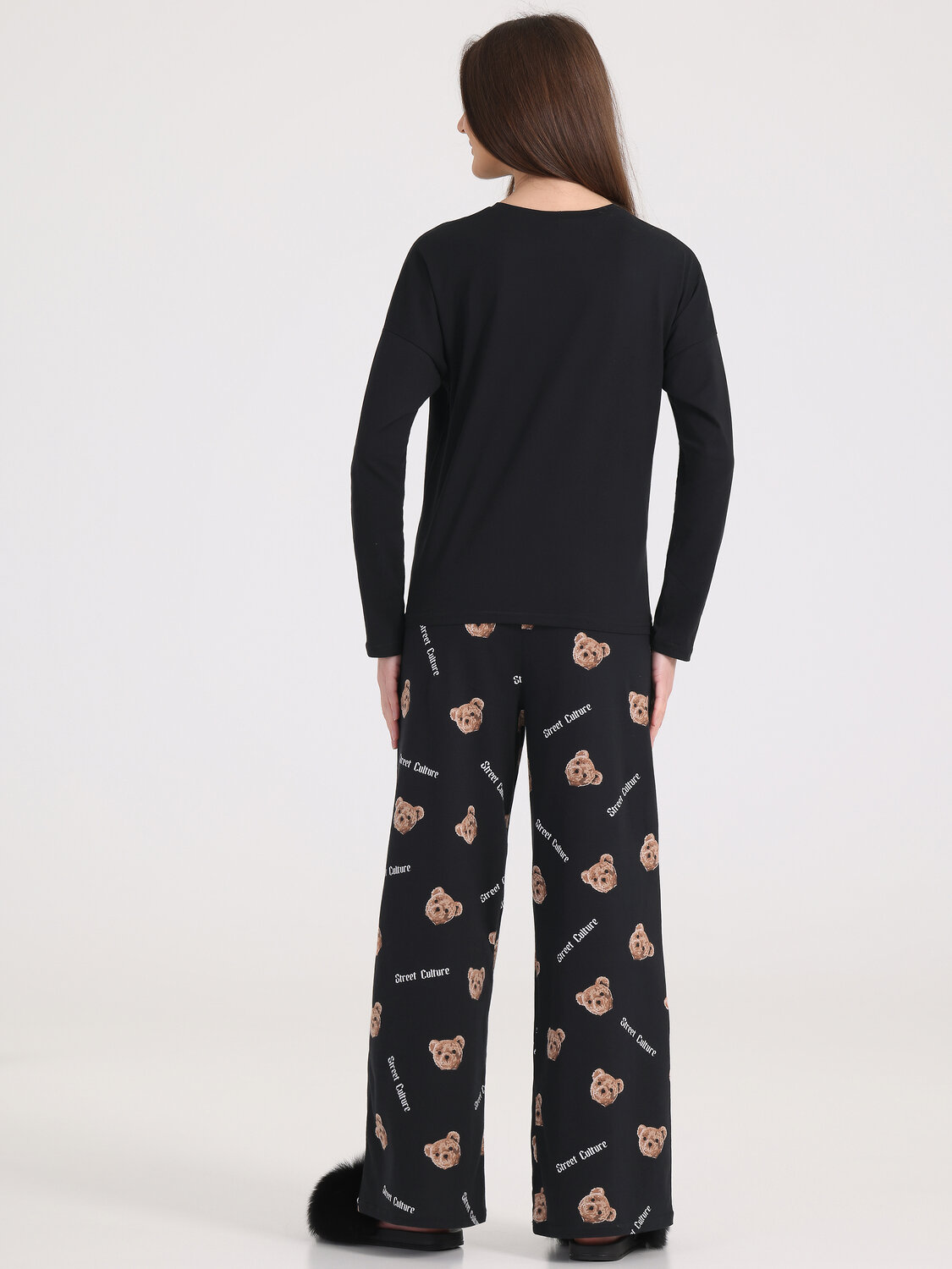 ст. цена1470руб.! Апрель Пижама 2ЖЖЛБ5704001нчерный+тедди на черном