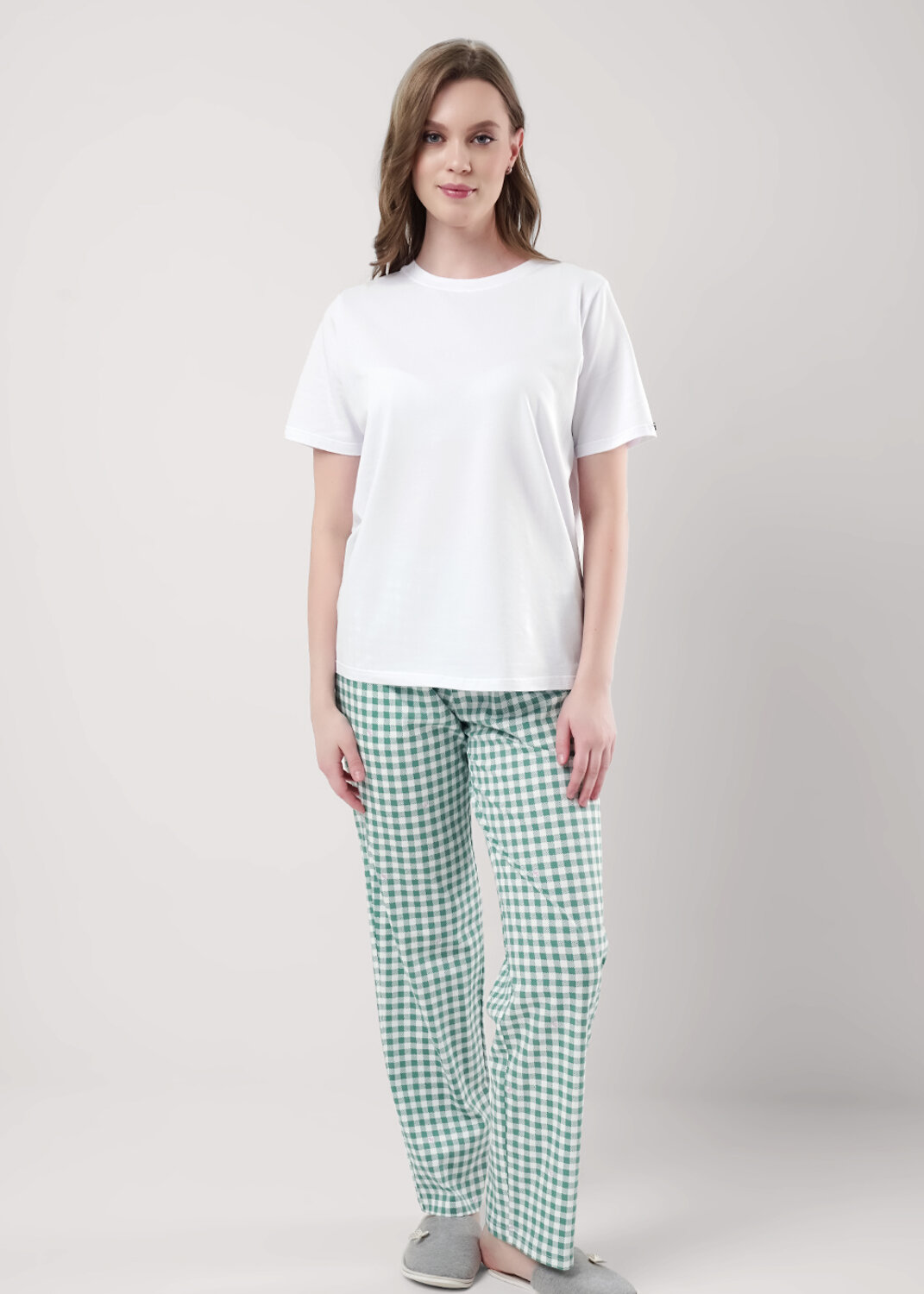 ст. цена1090руб.! CLEVER Брюки LTR25-968молочный/св.зелёный